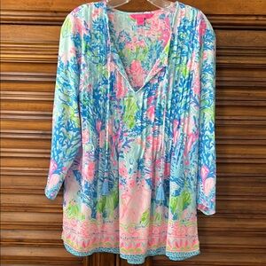 Lilly Pulitzer Marlina Colorful Floral Tunic